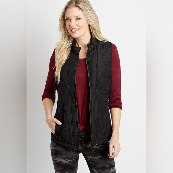 Maurice’s Black Zip Up Vest - Picture 1 of 5
